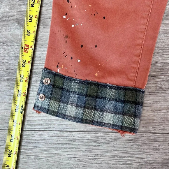 TVI Handmade In Los Angeles Women's Pink‎ Pocket Detail  Patched Pants - Picture 2 of 8